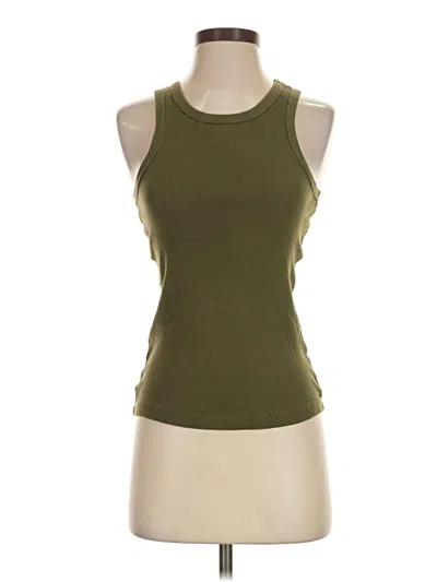 Pre-owned Ayr Tank Top Green Halter Neckline Tops