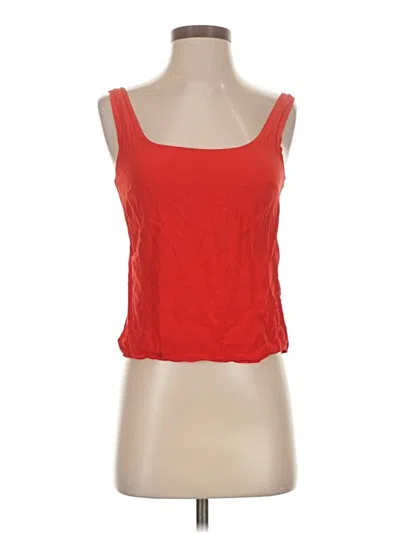 Pre-owned Ayr Tank Top Red Strapless Neckline Tops