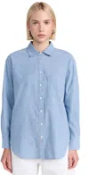 AYR THE DEEP END BUTTON DOWN SHIRT INDIGO OXFORD