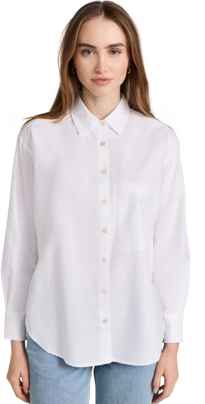 Ayr The Deep End Button Down Shirt In White