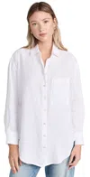 Ayr The Deeper End Shirt In Linen White In White