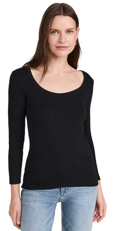 Ayr The Open Ended Tee Black In Black
