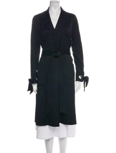 Pre-owned Ayr Trench Coat In Black