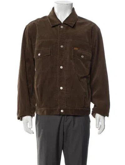Pre-owned Ayr Trucker Jacket In Brown