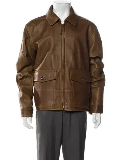 Pre-owned Ayr Utility Jacket In Brown