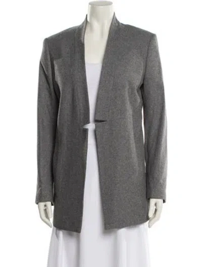Pre-owned Ayr Virgin Wool Blazer In Gray