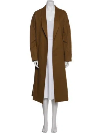 Pre-owned Ayr Virgin Wool Coat In Brown