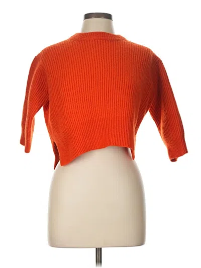 Pre-owned Ayr Wool Cardigan Sweater In Orange