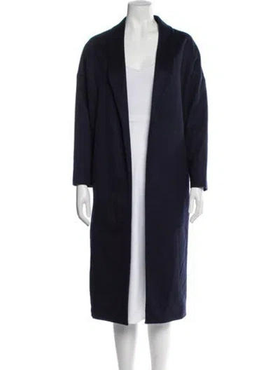 Pre-owned Ayr Wool Coat In Blue