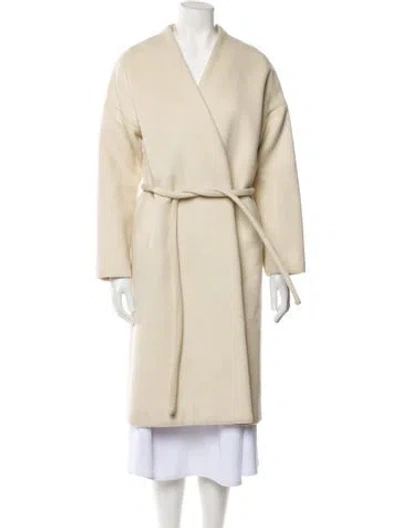 Pre-owned Ayr Wool Trench Coat In Neutral