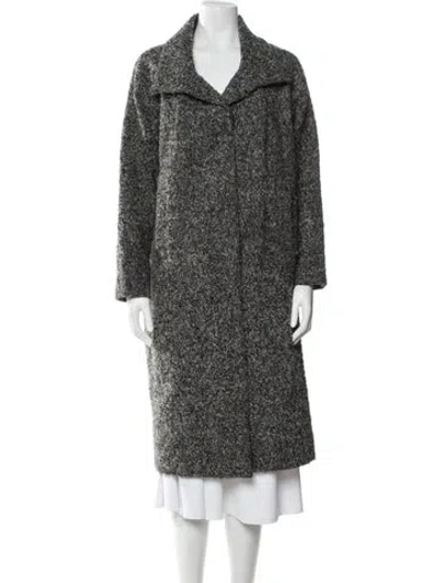 Pre-owned Ayr Wool Tweed Pattern Coat In Gray