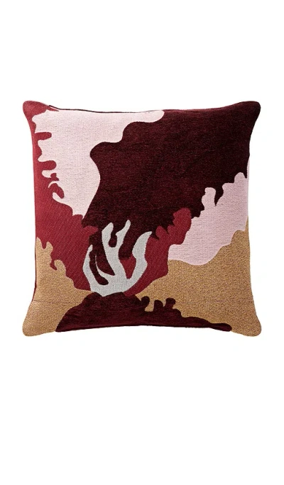 Aytm Flores Square Cushion In Brown