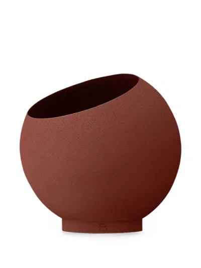 Aytm Globe Oblique-cut Flowerpot In Brown