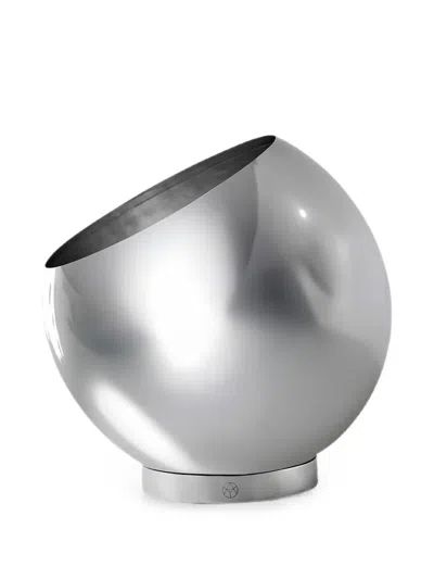 Aytm Globe Oblique-cut Flowerpot In Silver