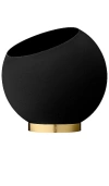 Aytm Medium Globe Flower Pot In Black