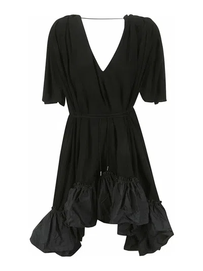 Az Factory Amanda Ruffled A-line Dress In Black