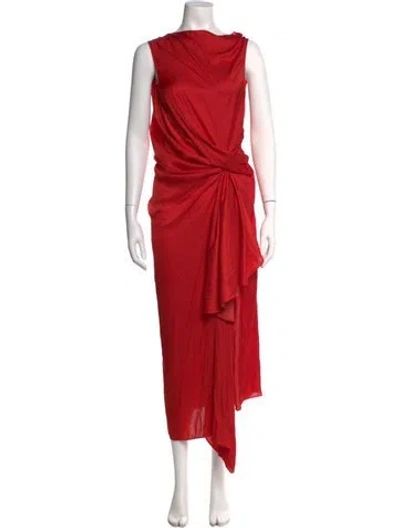 Pre-owned Az Factory Asymmetrical Long Dress In Red