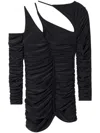 Az Factory Black Cut-out Long Sleeve Top In Black
