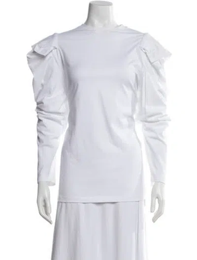 Pre-owned Az Factory Crew Neck Long Sleeve Top In White