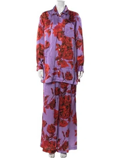 Pre-owned Az Factory Floral Print Pant Set In Multi