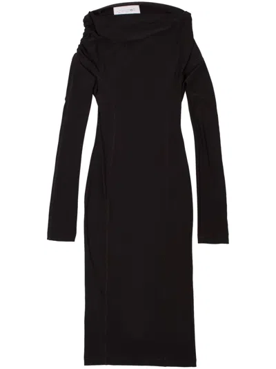Az Factory Freya Drop Shoulder Dress In Black