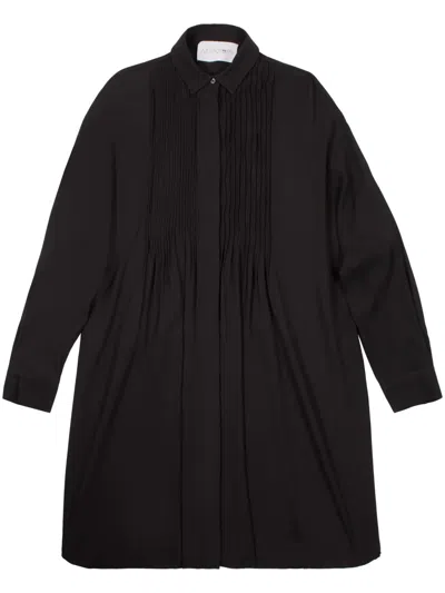 Az Factory Ida Oversize Pleated Dress In Black