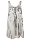 Az Factory Josephine Dress In White/silver