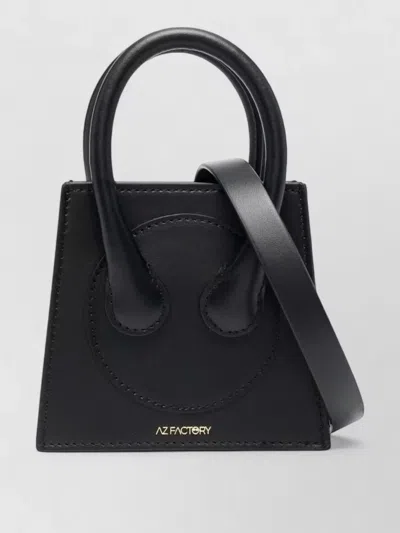 Az Factory Leather Clutch Bag Crossbody Strap Handles