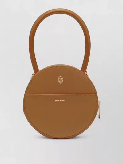Az Factory Leather Mini Clutch Round Shape Strap