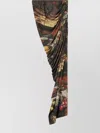 Az Factory Long Skirt With Side Slit And Fruit Print