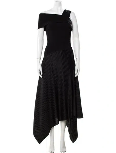 Pre-owned Az Factory Off-the-shoulder Midi Length Dress In Black