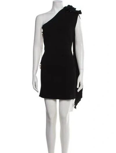 Pre-owned Az Factory One-shoulder Mini Dress In Black