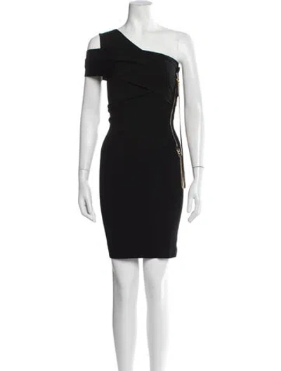 Pre-owned Az Factory One-shoulder Mini Dress In Black