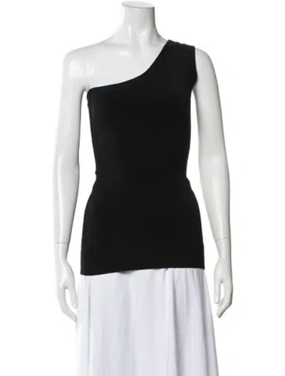 Pre-owned Az Factory One-shoulder Sleeveless Top In Black