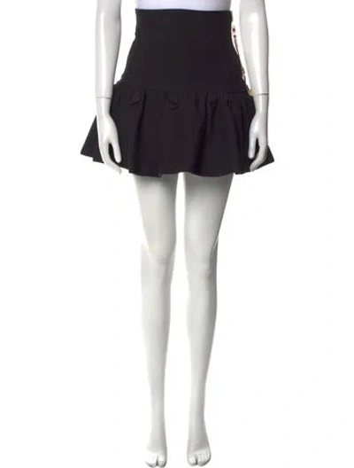 Pre-owned Az Factory Ruffle Embellishment Mini Skirt In Black