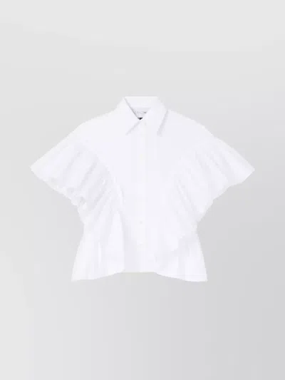 Az Factory Ruffled Sleeves Cotton Shirt