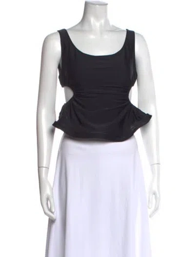 Pre-owned Az Factory Scoop Neck Sleeveless Top In Black