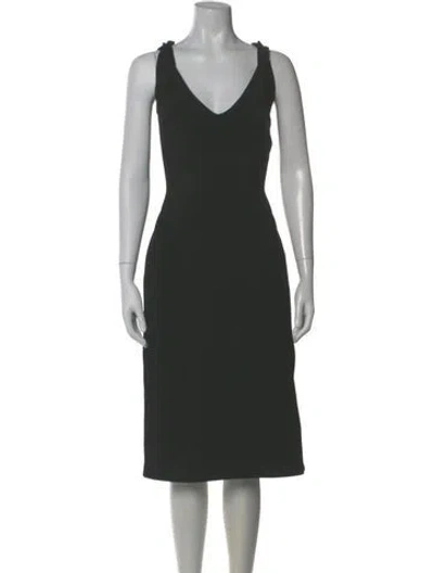 Pre-owned Az Factory V-neck Midi Length Dress In Green