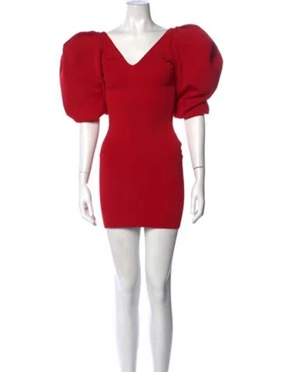 Pre-owned Az Factory V-neck Mini Dress W/ Tags In Red