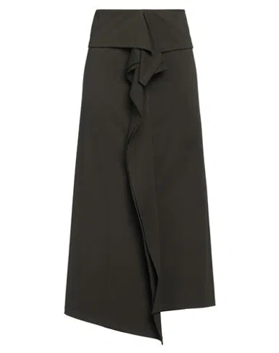 Az Factory Woman Maxi Skirt Dark Green Size 4 Viscose, Polyamide, Elastane