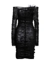 Az Factory Woman Mini Dress Black Size 8 Polyester, Elastane In Black