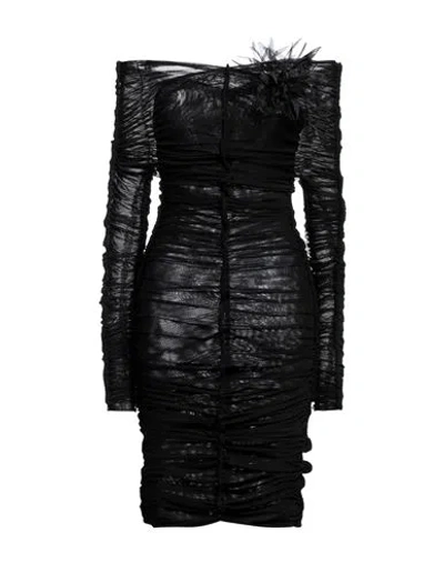 Az Factory Woman Mini Dress Black Size 8 Polyester, Elastane