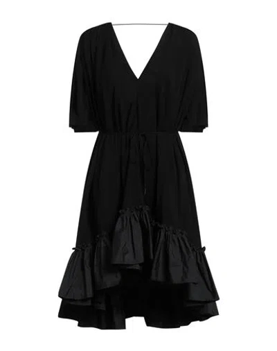 Az Factory Woman Mini Dress Black Size S Viscose, Polyester