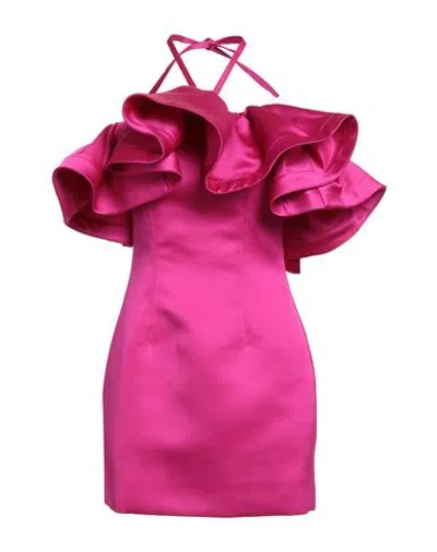 Az Factory Woman Mini Dress Fuchsia Size 6 Polyester In Pink