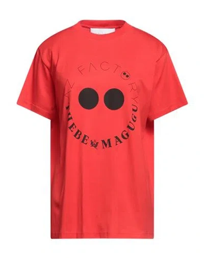 Az Factory Woman T-shirt Red Size S Organic Cotton, Seacell