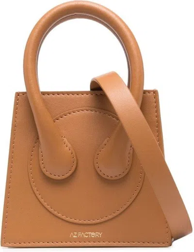 Az Factory Women's Leather Micro Crossbody Bag In Camel