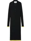 Az Factory X Ester Manas Ribbed-knit Midi Dress In Black