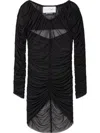 Az Factory X Ester Manas Cut-out Mesh Top In Black