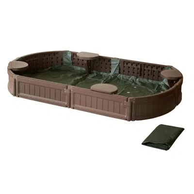 Az Patio Heaters 6 Ft. Brown Oval Sandbox