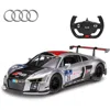 Az Trading 12 In. 1-14 Audi R8 Lms Performance Model Toy Car With Led Lights, White